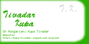 tivadar kupa business card